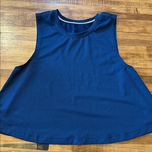 Nike Pro Crop Top Tank Sz Small Blue (g1)